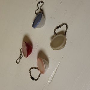 Lot of 4 Collectible Tupperware Keychains